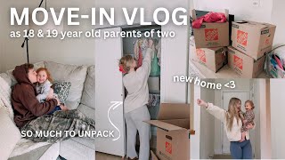 MOVE IN VLOG 📦 house tour, unpacking, grocery shopping, cleaning and organizing!