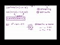 Factoring Quadratics: A2 Examples 2.4B