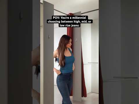 POV: You’re a #millennial choosing between high, mid, or low rise jeans. #nostalgia #2000sfashion