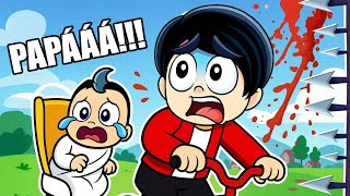 ME CONVERTI en UN MAL PADRE en HAPPY WHEELS! | Karim Juega