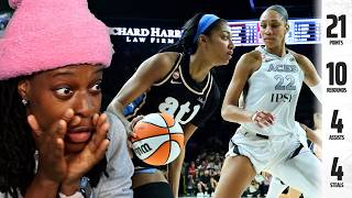 REACTING TO ANGEL REESE's MONSTER GAME VS LAS VEGAS ACES!