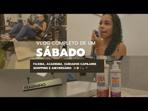 Vlog de um dia comigo! ⭐️ (faxina, cuidados capilares, academia, shopping e aniversário)