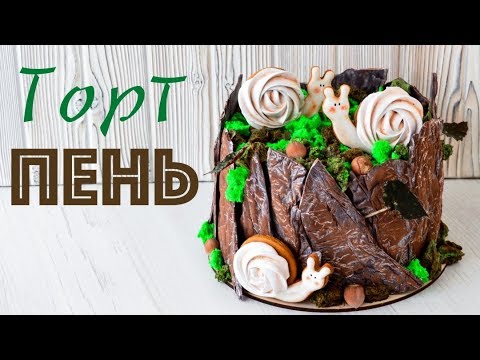 ТОРТ - Пень КОРА из шоколада