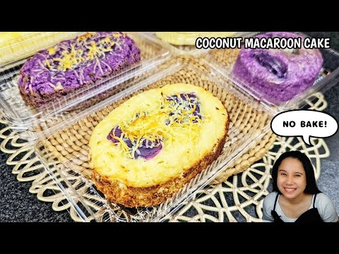 NO BAKE Coconut Macaroon Cake! Pang negosyo recipe!