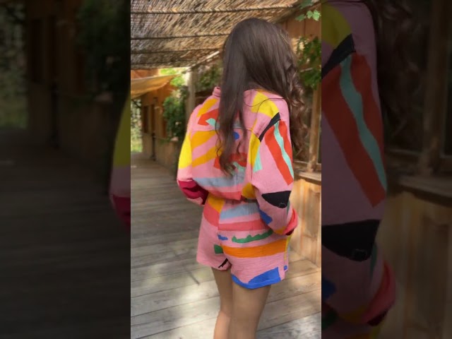 YULI PINK COTTON GAUZE SHORTS video