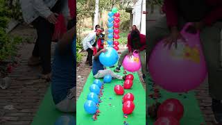 50 Balloon Popping Challenge Race by Big Ball
