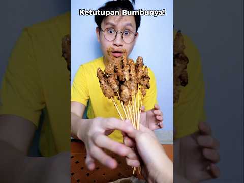 LAH SATENYA JADI BANYAK LAGI?? #food #asmr #mukbang #makanan #sate