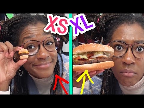 미니어쳐 버거 vs 큰 버거! 🍔Tiny BURGER vs Large BURGER