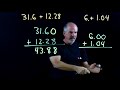 Adding Decimals and Alignment Concepts