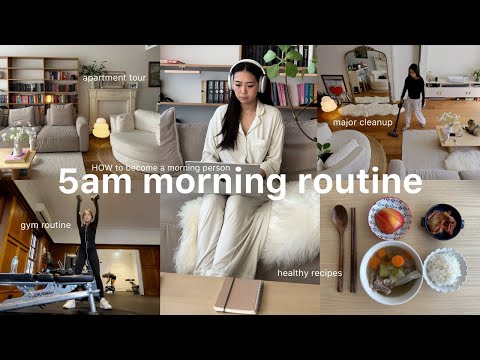 Realistic 5AM morning routine ☕ HOW to become a morning girl as a ex-nightowl