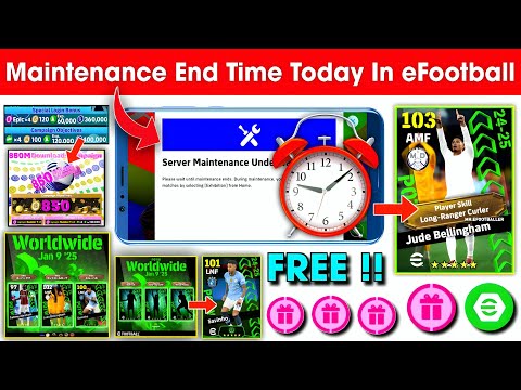 Maintenance End Time Today In eFootball 2025 | Pes Server Maintenance | Maintenance End Time In Pes