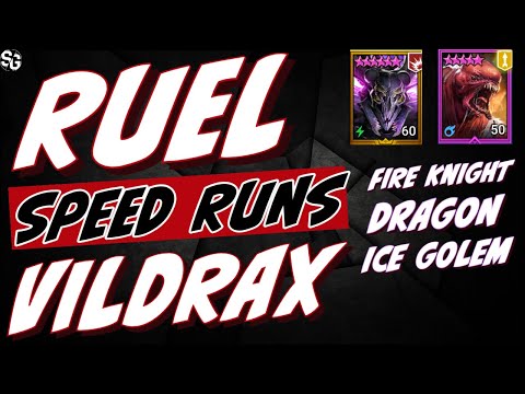 Ruel & Vildrax INSANE SPEED RUNS bye SEER Fire Knight Dragon Ice Golem RAID SHADOW LEGENDS