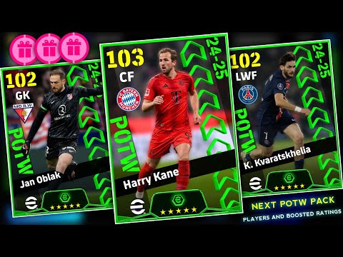 Upcoming Thursday New Potw Worldwide Feb 13 '25 In eFootball 2025 Mobile | Players & Boosted Ratings