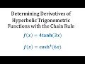 Derivatives of Hyperbolic Functions