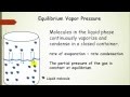 Vapor Pressure and Phase Changes