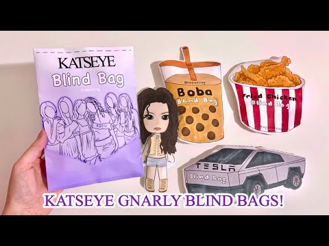 💜paper diy💜 KATSEYE GNARLY BLIND BAGS! | ASMR | applefrog