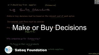 Make or Buy Decisions