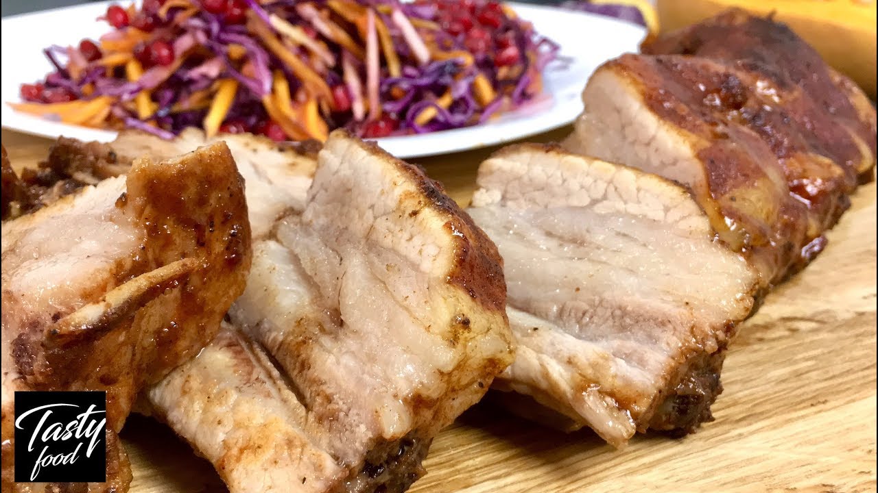 Запеченные Ребра с Вкуснейшим Соусом + Салат! На такой ужин вы точно не опоздаете!