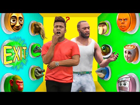 Choose The Right Brain Rot Button To Escape | 100 Mystery Button Challenge In GTA 5
