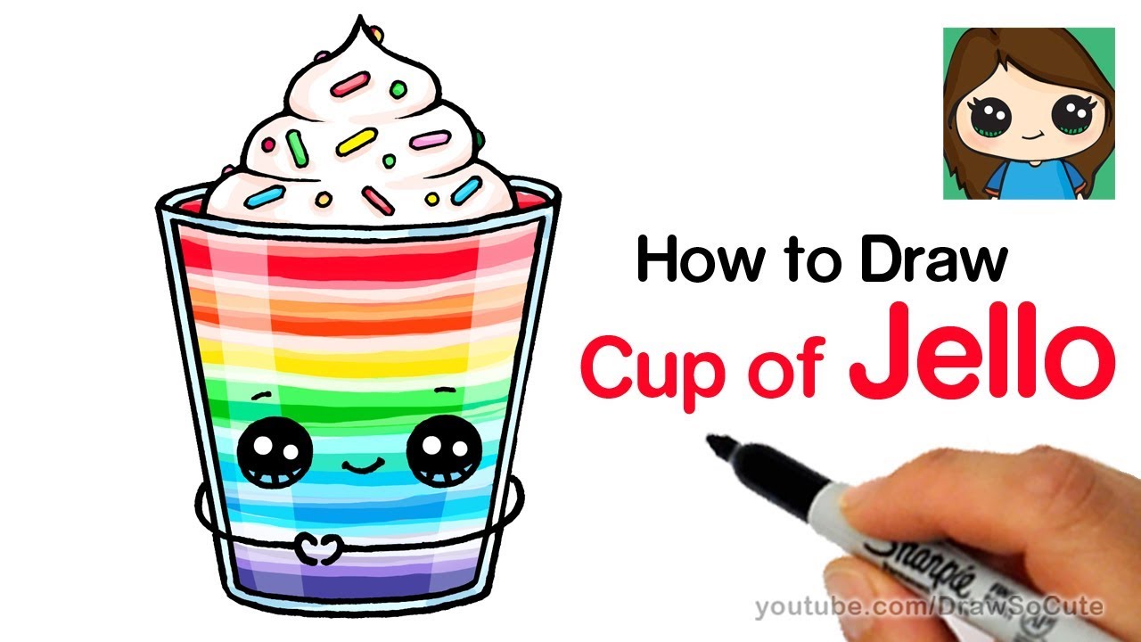 How to Draw a Cup of Jello Easy