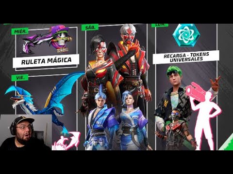 Nueva Agenda Semanal de FREE FIRE - Ruleta de Tokens, Camarógrafo, Dragones y Más!