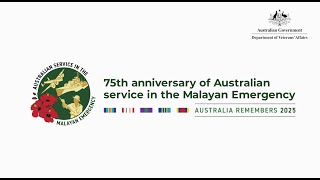 Australian service in the Malayan Emergency pre-service short film (2025)