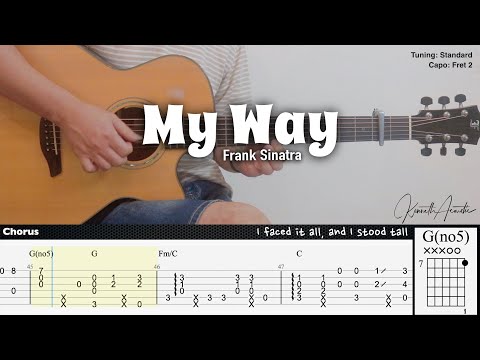 My Way - Frank Sinatra | Fingerstyle Guitar | TAB + Chords + Lyrics