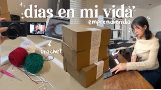 emprendimiento vlog 📦 haciendo tote bags, pedidos & aprendiendo crochet 🧶🧸