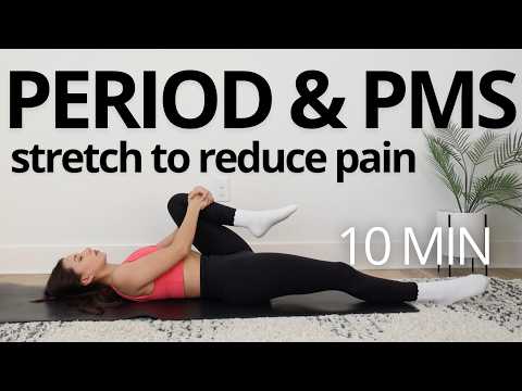 PERIOD AND PMS Pain Relief Stretches to Stop Cramps Fast! 2 WEEKS