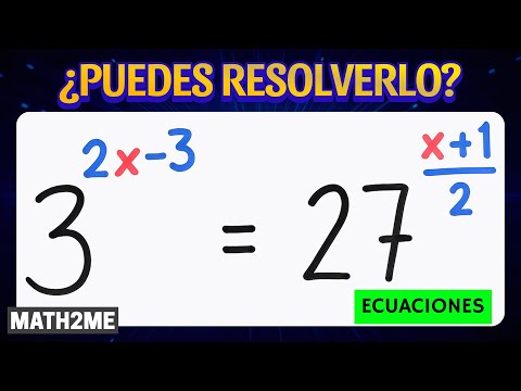Razonamiento matemático en una ecuación de potencias con incógnita como exponente