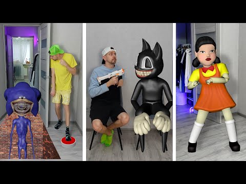 Siren Head Army, Sonic Shin, Cartoon Cat, Granny and SCP in real life / Compilation VFX #shorts
