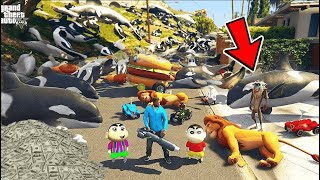 GTA5   Franklin, ShinChan Stealing Diamond Car & Gold Military Car and Earn $1000000000  In gta v