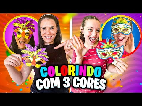 DESAFIO DE CARNAVAL :  A sorte decide as cores   *tentativa de sabotagem* #carnaval #máscaras