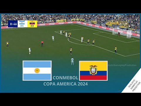 Argentina vs Ecuador | AMERICA CUP 2024 | Video game simulation and prediction.