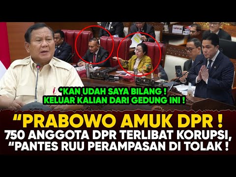 🔴PAK PRABOWO PERINGATI DPR RI SEGERA SAHKAN RUU PERAMPASAN ASET ATAU ANGKAT KAKI DARI GEDUNG RAKYAT!