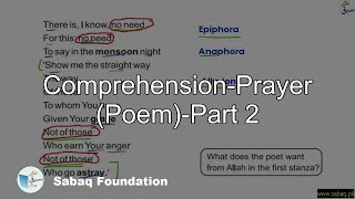 Comprehension-Prayer (Poem)-Part 2