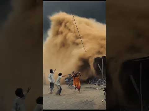 ⚡ भयानक बिजली गिरी खेतों के बीच | Cyclone Tej Toofan Typhoon ASMR Thunderstorm में चमकी