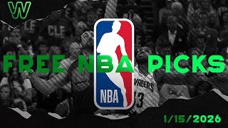 TDR | FREE NBA PICKS 1/15/26  📱