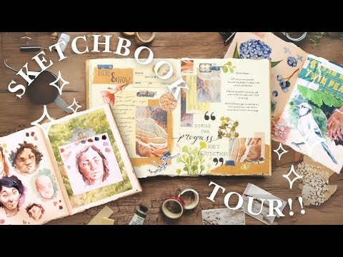 ✨ sketchbook tour · gouache, watercolour, art journaling and study ✨