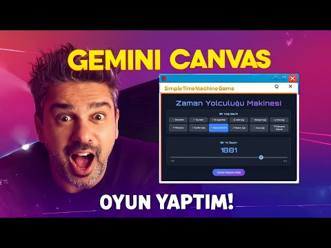Kod Yazmadan Etkileşimli Oyun Tasarladım! (Gemini Canvas)
