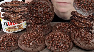 ASMR Nutella Stuffed Chocolate Cake Cookies Dessert Mukbang | VNM ASMR 먹방