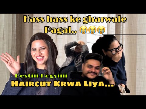 My New HairCut 💇‍♀️- Funniest Reaction Of Family On Cutting My Very Long Hair- Kritleen Sidhu Vlogs