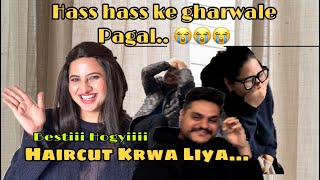 My New HairCut 💇‍♀️- Funniest Reaction Of Family On Cutting My Very Long Hair- Kritleen Sidhu Vlogs