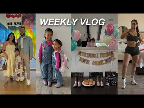 WEEKLY VLOG: GIRLS STARTED SCHOOL, MEETING JOHN LEGEND, GETTING BROW LAMINATION & LASH LIFT + MORE!