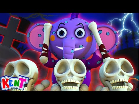 Kent The Elephant Halloween Adventure | Spooky Skeletons Songs For Kids