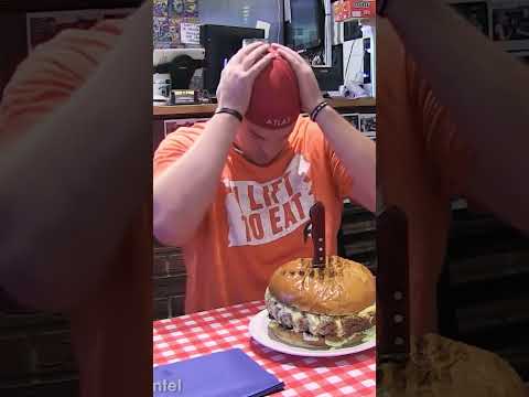 Win £250 Cash By Eating Man vs Food London’s Big 7lb “Belly Buster” Burger Challenge in England!!