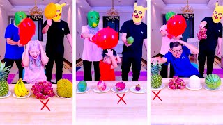 Family Games丨guess The Fruit Challenge, Beware Of The Iron Fist Attack! #Partygames#Familygames