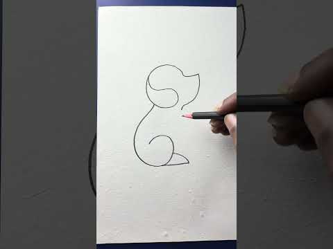 How to draw a dog with C step by step