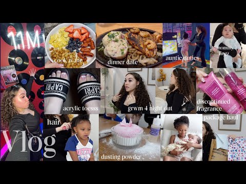 VLOG: dusting powder +night out +hygiene haul +acrylic toes +grwm +auntie duties +cooking +PMS etc.