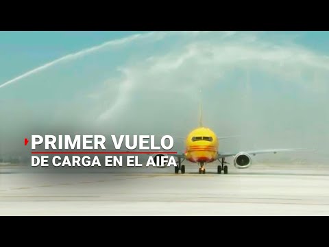 Aterriza en el AIFA el primer avión de carga Domiplay